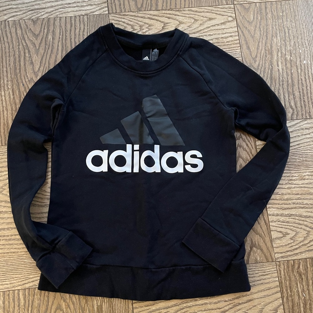Black Adidas Crewneck